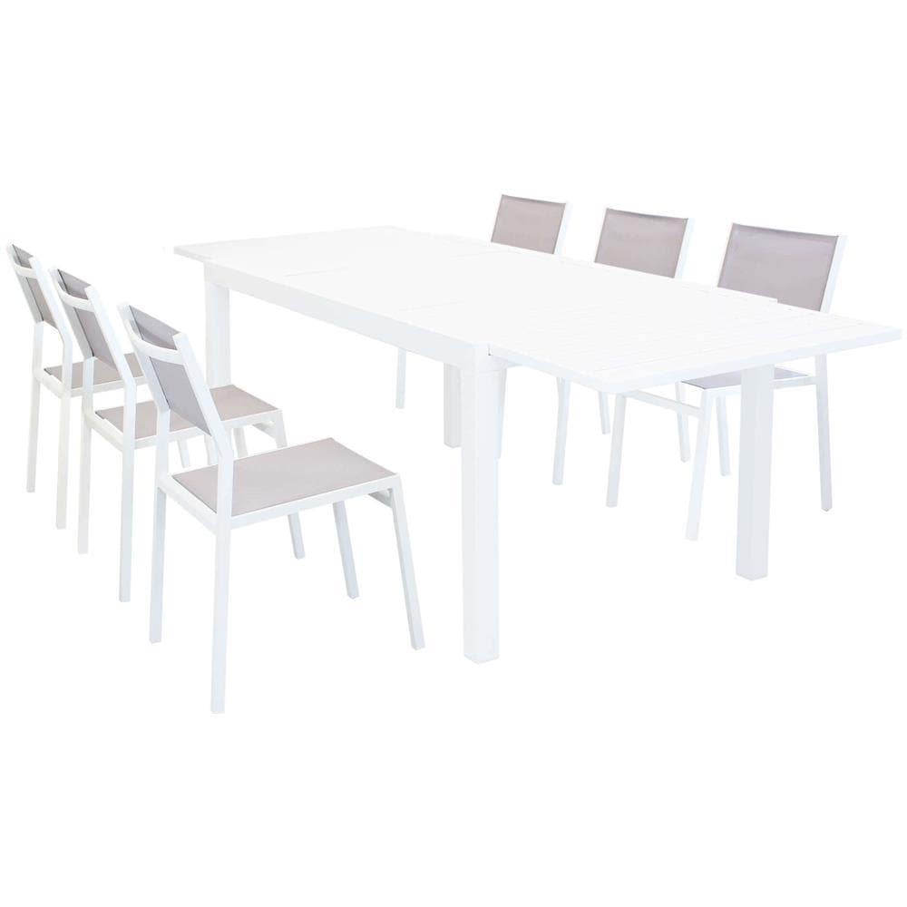 Dexter - Set Tavolo In Alluminio Cm 160/240 X 90 X 75 H Con 6 Sedie Aulus - Foto 1