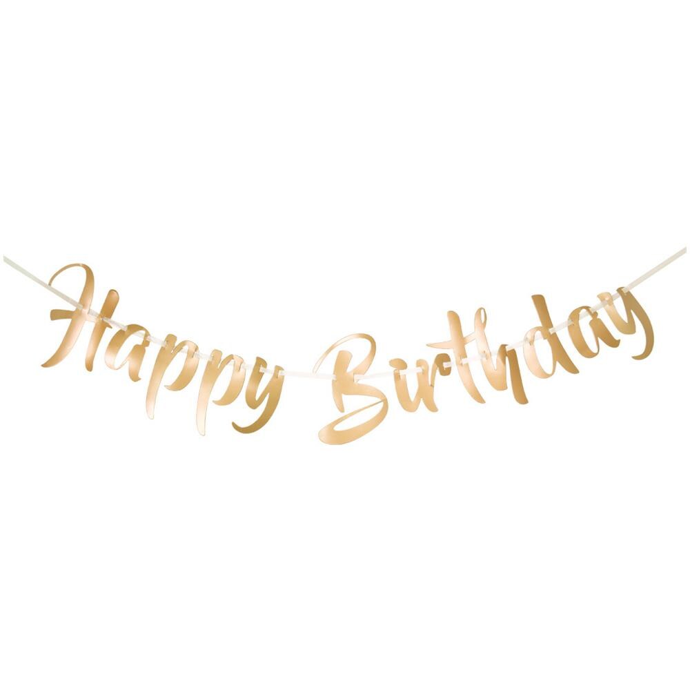 Folat Bv - Ghirlanda Happy Birthday Dorata Lusso - Foto 1