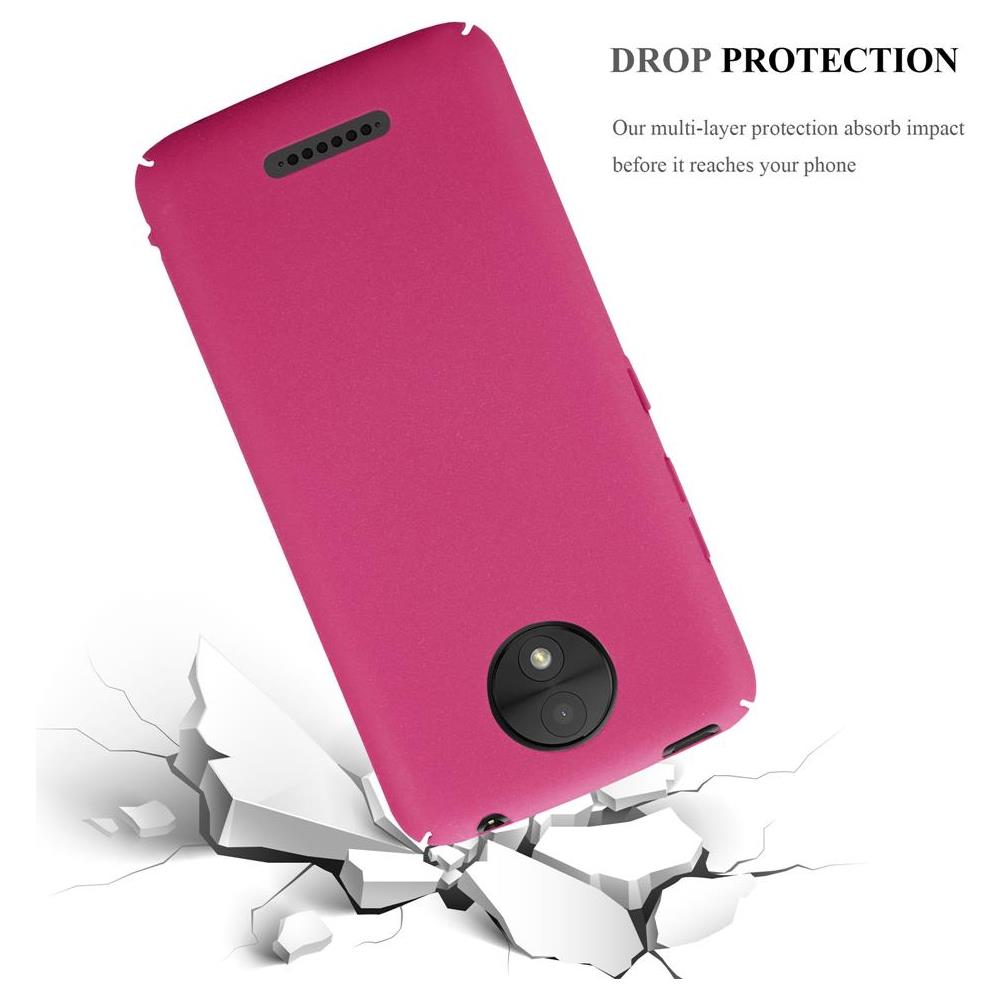 Custodia Compatibile Con Motorola Moto C Plus In Frosty Rosa - Hard Case Coperchio Protettivo In Frosted Look Contro I Graffi E Gli Urti - Foto 6