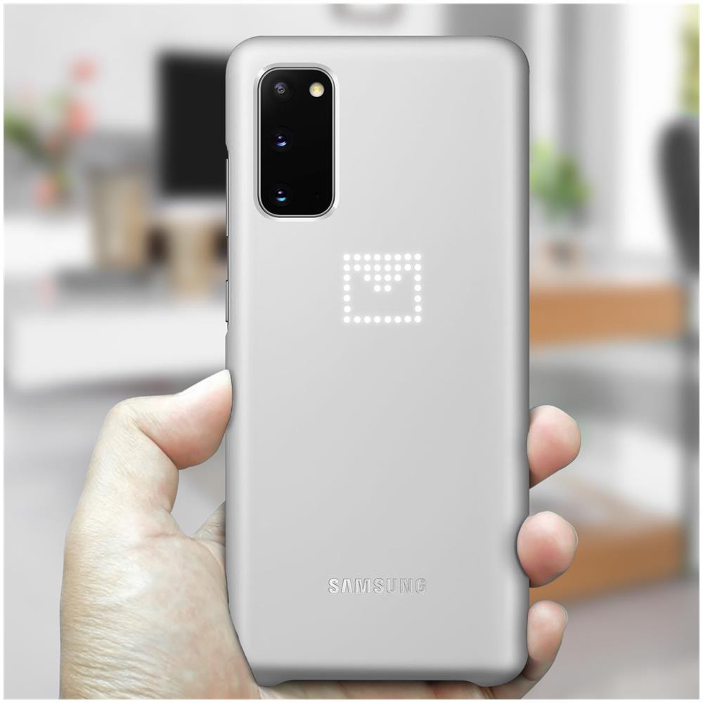 Cover Galaxy S20 Rigida Led Intelligente Compatibile Qi Originale Bianco - Foto 2