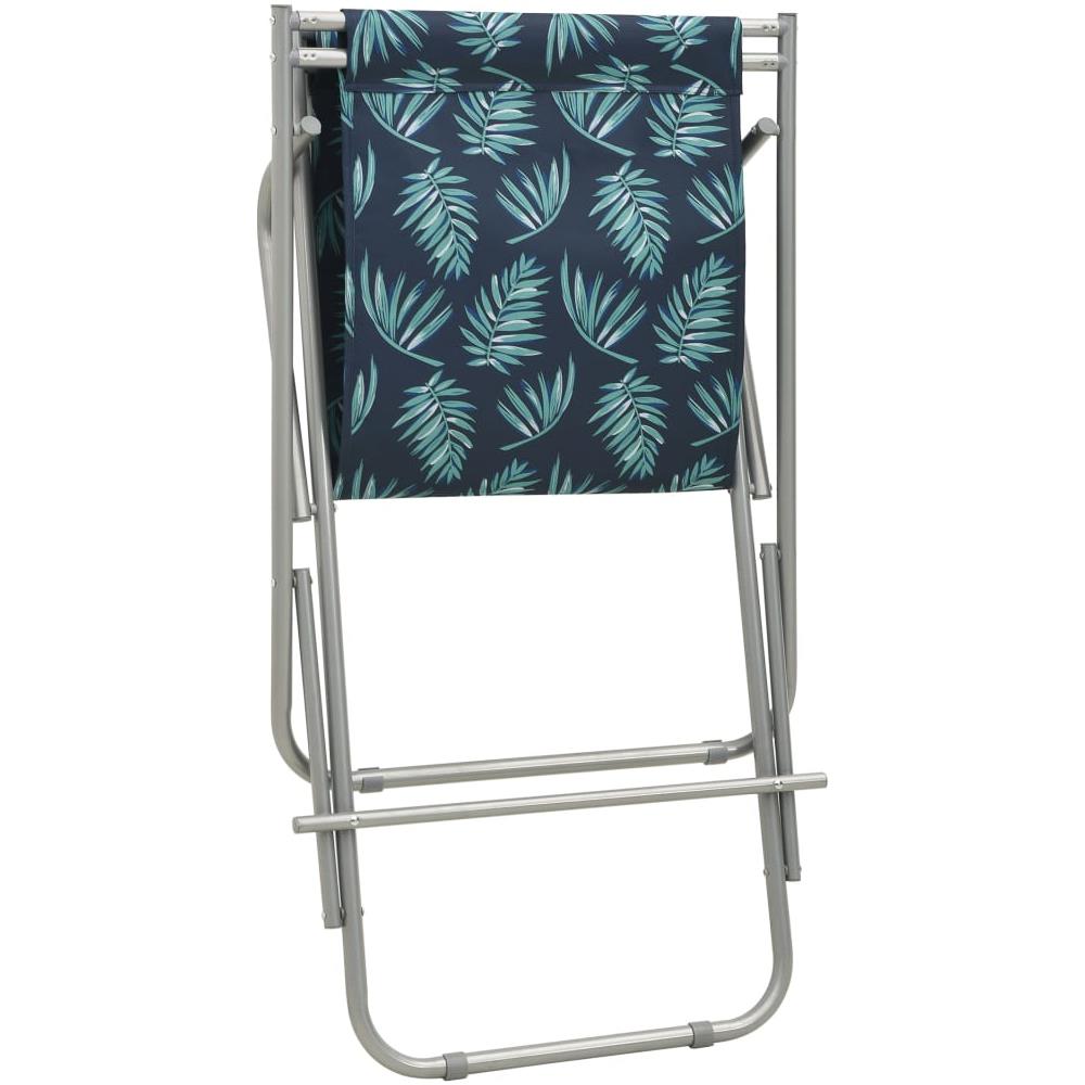 Sedie A Dondolo 2 Pz In Acciaio Con Motivo A Foglie - Foto 8