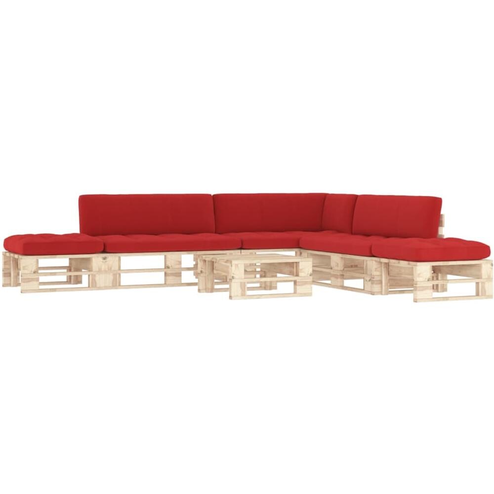 Set Divani in Pallet con Cuscini 6 pz in Pino Impregnato - Foto 1