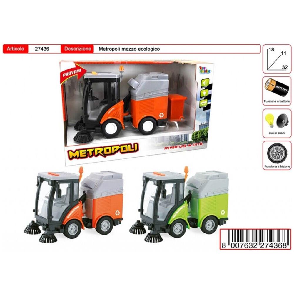 Camion Ecologico Batteria Luci Suoni Cm 32 - (27436) - Foto 2