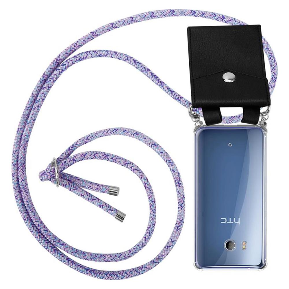Catena Di Telefoni Cellulari Compatibile Con Htc Ocean / U11 In Unicorn - Coperchio Protettivo In Silicone Con Anelli D'argento, Cinturino In Corda E Custodia Staccabile - Foto 1