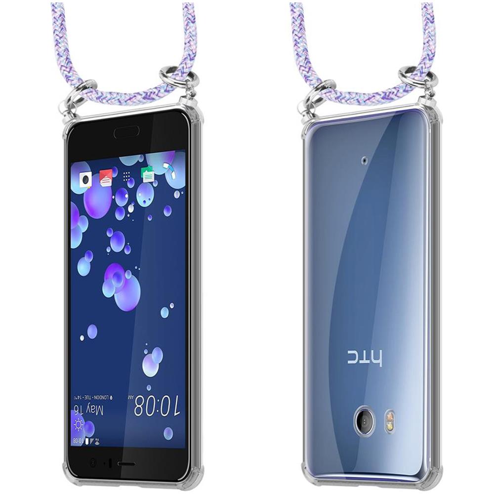 Catena Di Telefoni Cellulari Compatibile Con Htc Ocean / U11 In Unicorn - Coperchio Protettivo In Silicone Con Anelli D'argento, Cinturino In Corda E Custodia Staccabile - Foto 8