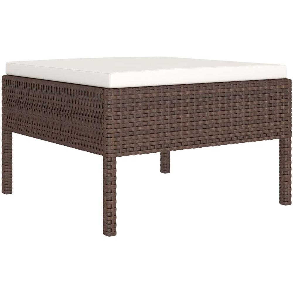 Set Divani Da Giardino 10 Pz Con Cuscini In Polyrattan Marrone - Foto 3