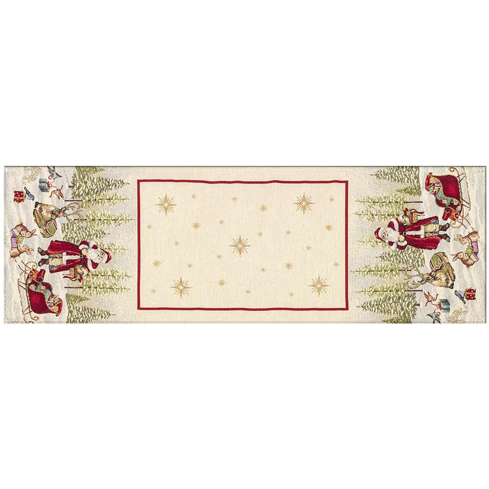 Tovaglia Natale Centrino Runner Tavolo Centrotavola Natalizio Gobelin Babbo Tree 45x140 Babbo Tree - Foto 1