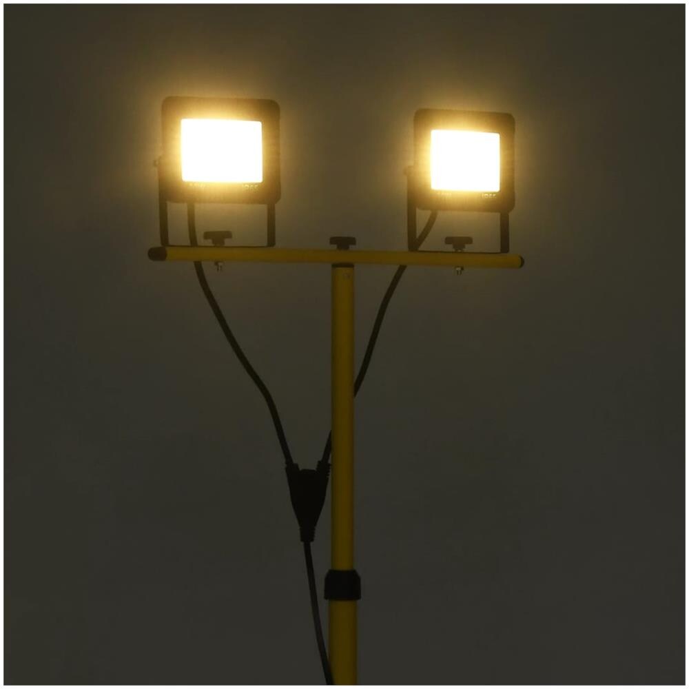 Faretto A Led Con Treppiede 2x30 W Bianco Caldo - Foto 2