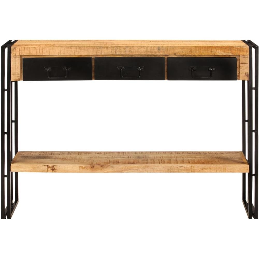 Tavolo Consolle 110x30x76 Cm In Legno Massello Di Mango - Foto 2