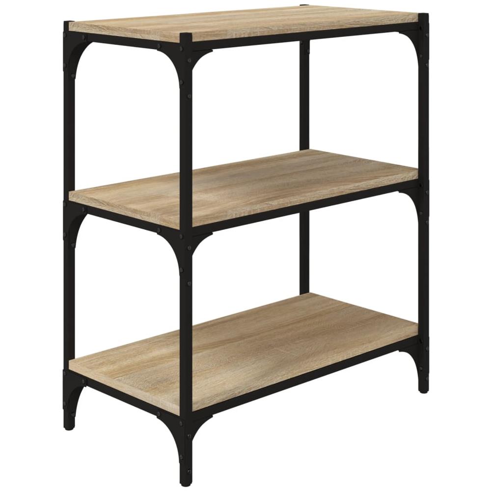 Libreria Rovere Sonoma 60x33x70,5cm Legno Multistrato E Acciaio - Foto 2