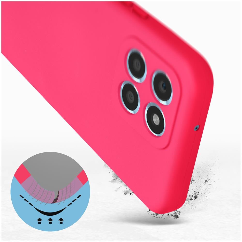 Cover Per Honor 70 Lite, Honor X8 5g E X6 Semi-rigido Soft-touch Fucsia - Foto 5