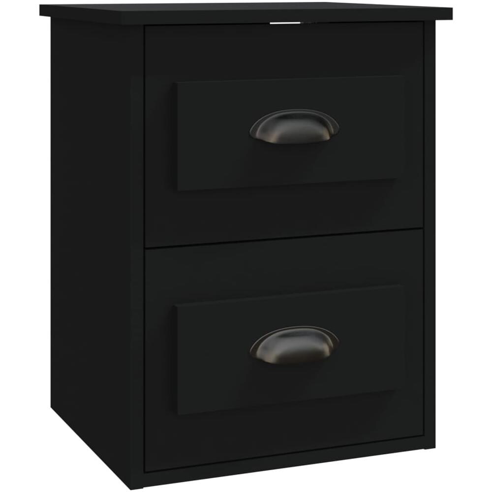 Comodino A Parete Nero 41,5x36x53 Cm - Foto 2