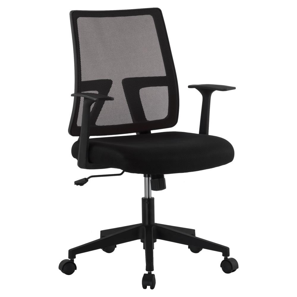 Sedia da Ufficio con Seduta Imbottita e Schienale in Tessuto High Tech Coore Nero - Foto 1