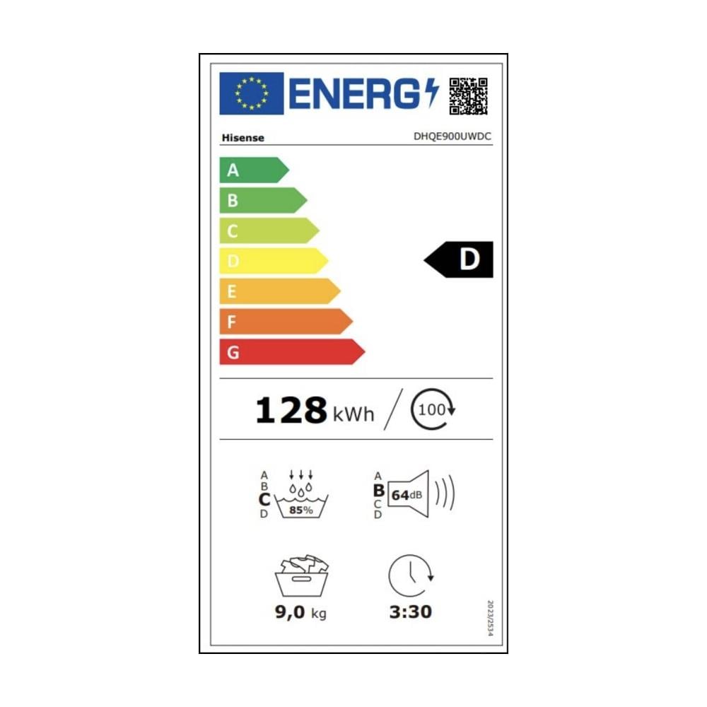 Asciugatrice DHQE900UWDC Libera Installazione 9 Kg Classe D Pompa di calore - Foto 4