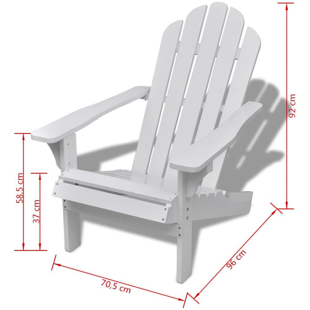 Sedia da Giardino in Legno Bianca - Foto 14