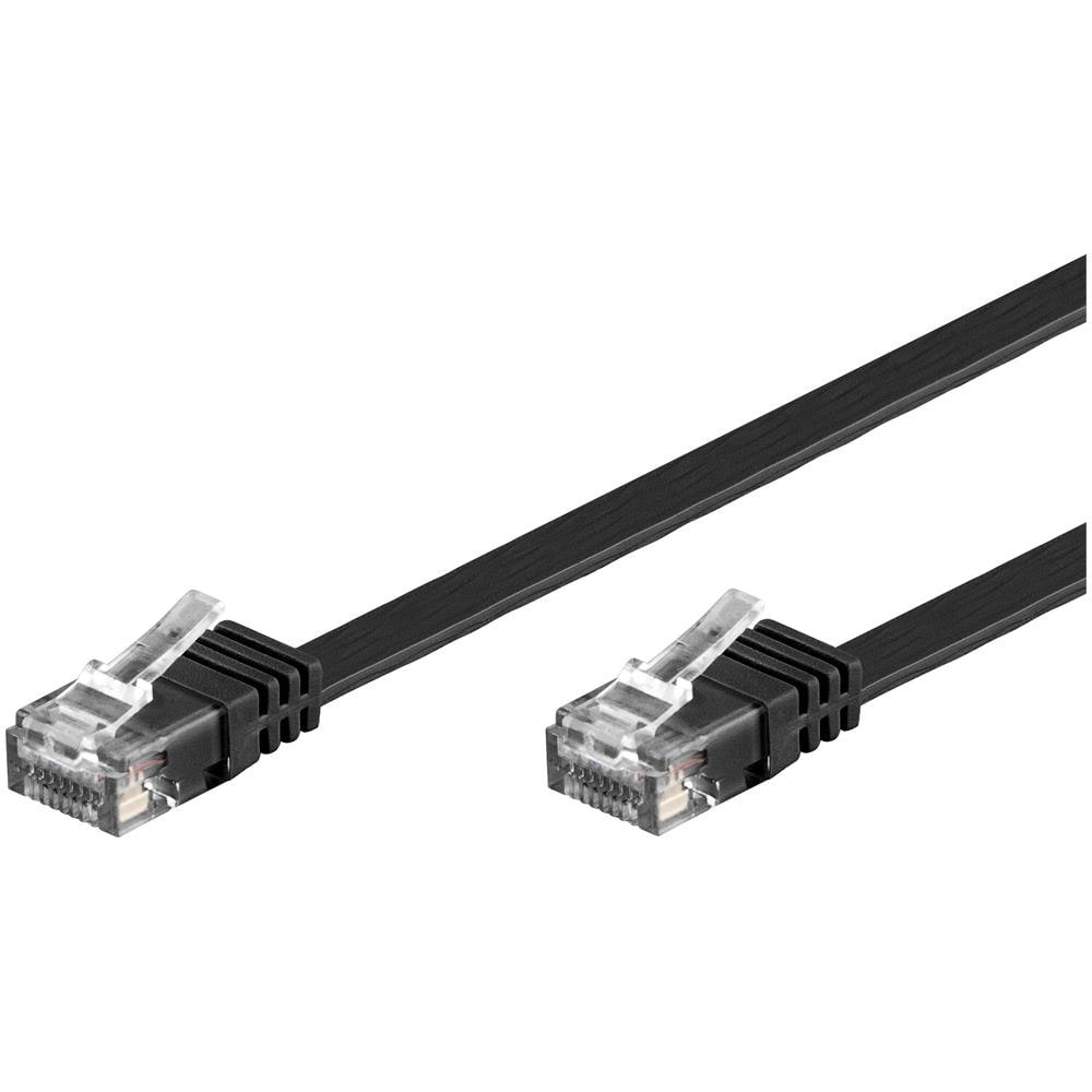 ICOC U6EB-FL-050BKT - Cavo di Rete Patch Piatto in Rame Cat. 6 Nero UTP 5m - Foto 1