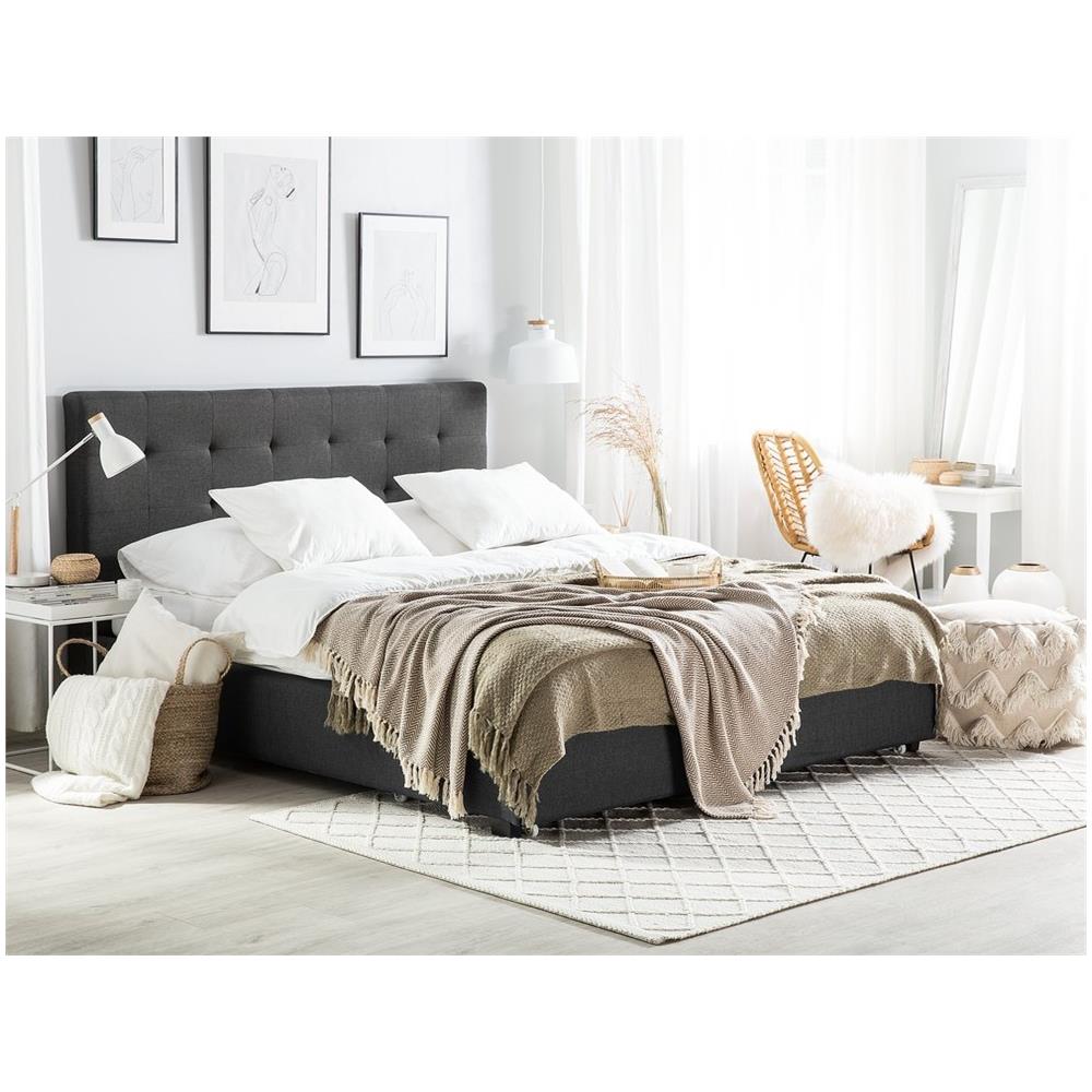 Letto La Rochelle Con Box Grigio Scuro 140x200cm - Foto 2