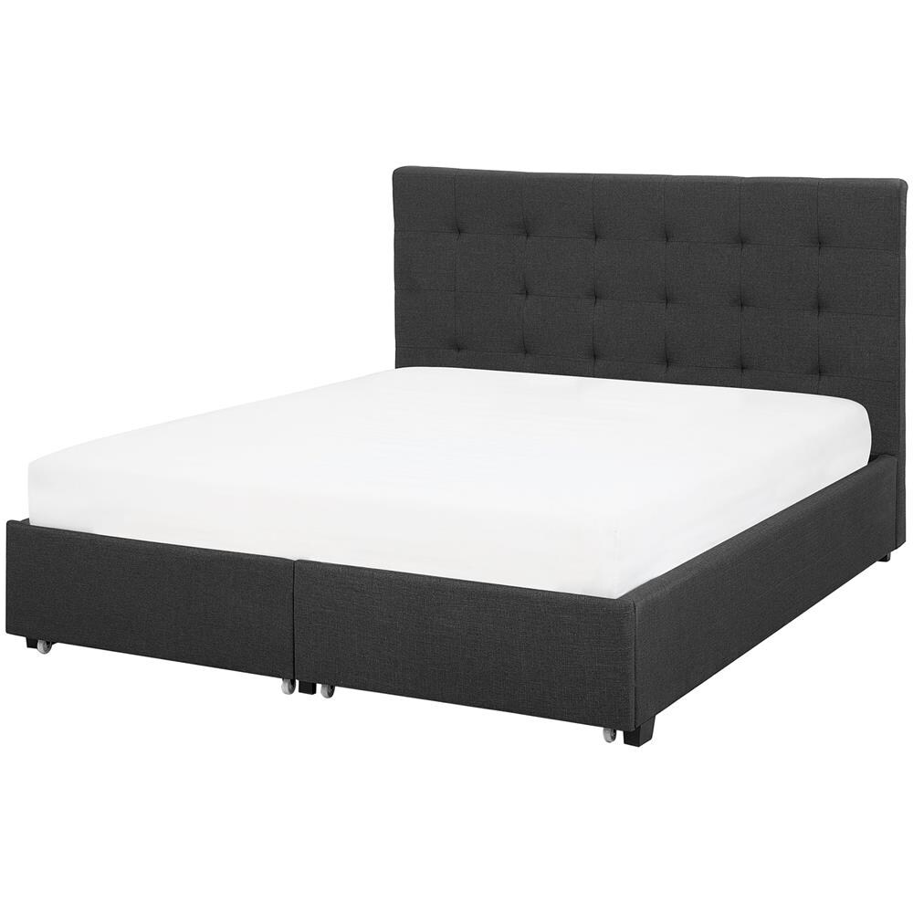 Letto La Rochelle Con Box Grigio Scuro 140x200cm - Foto 1