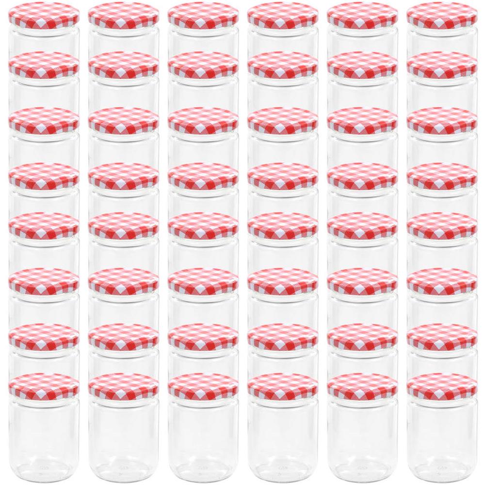 Vaso Marmellata In Vetro Coperchio Bianco E Rosso 48 Pz 230 Ml - Foto 2