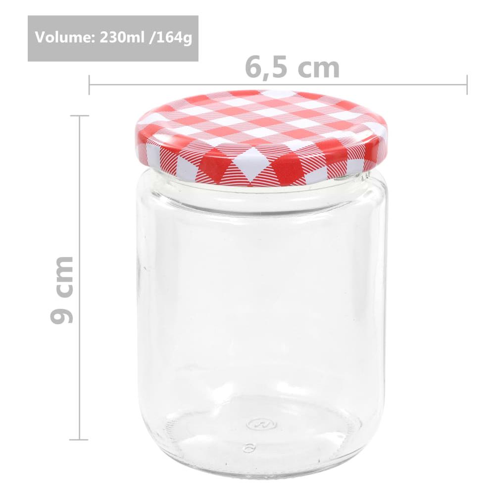 Vaso Marmellata In Vetro Coperchio Bianco E Rosso 48 Pz 230 Ml - Foto 7