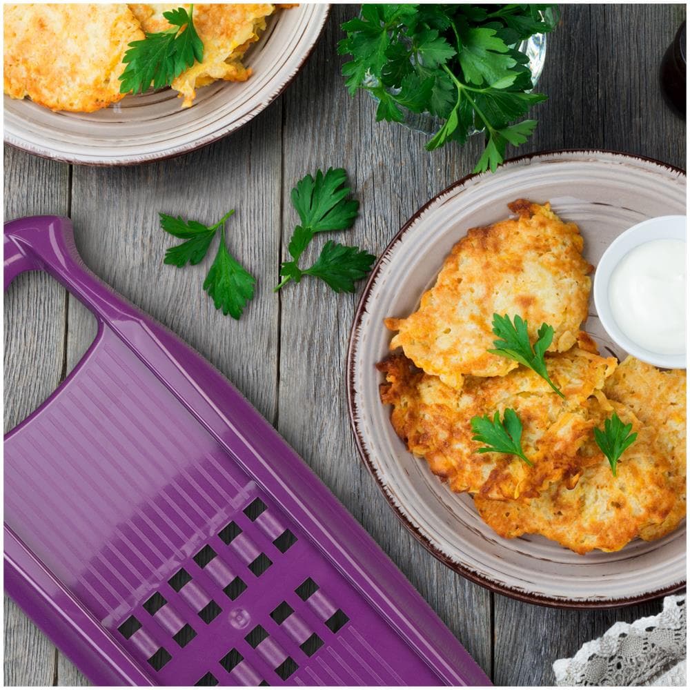 R? sti Grattugia PowerLine Swiss R? sti Affettatrice di verdure Grattugia per verdure Helper di cucina Affettatrice di patate | viola - Foto 7