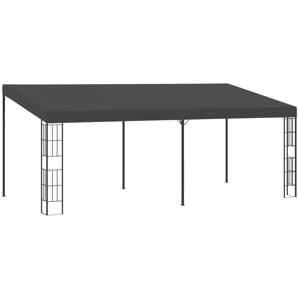 Gazebo A Parete 3x6 M Antracite In Tessuto - Foto 1