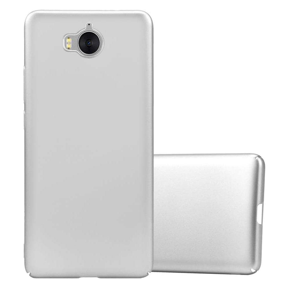 Custodia Compatibile Con Huawei Y6 2017 In Argento Metallo - Hard Case Coperchio Protettivo In Look Metallico Contro I Graffi E Gli Urti - Foto 1