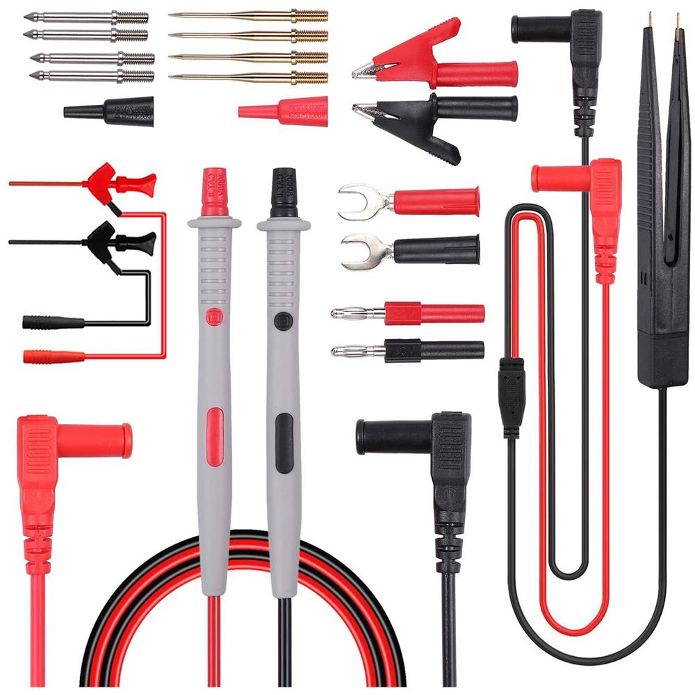 Multi Cavi Di Misura Kit 21 In 1 Elettrico Test Per Multimetri Piombo Con Coccodrilli Volt Meter Sonda Della Prova Della Molla Grabber Spina A Banana Leads Per Tensione Circuiti Tester - Foto 1