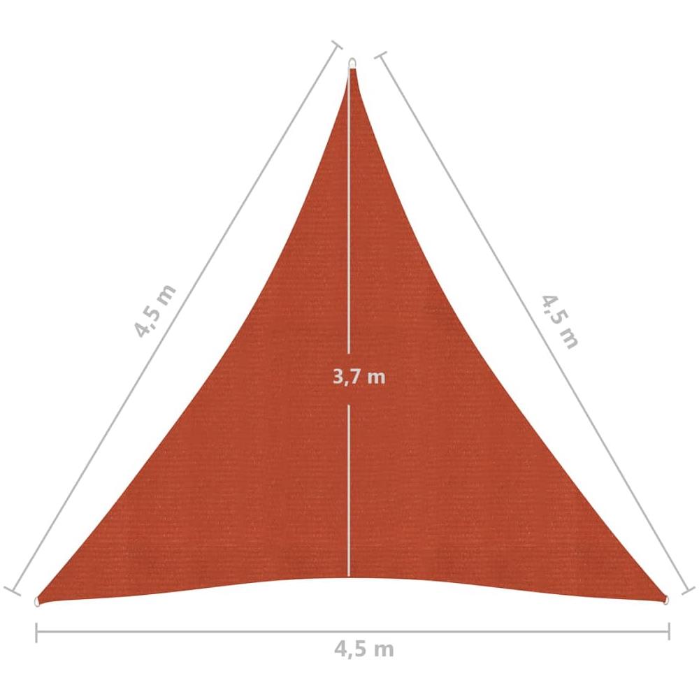 Vela Parasole 160 G / m? Terracotta 4,5x4,5x4,5 M In Hdpe - Foto 2