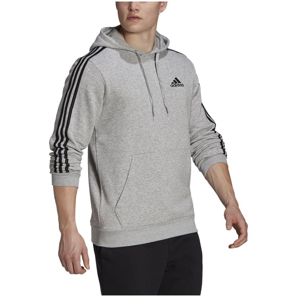 Felpa Essentials In Fleece Con Cappuccio E 3 Strisce M Gk9084 - Foto 1
