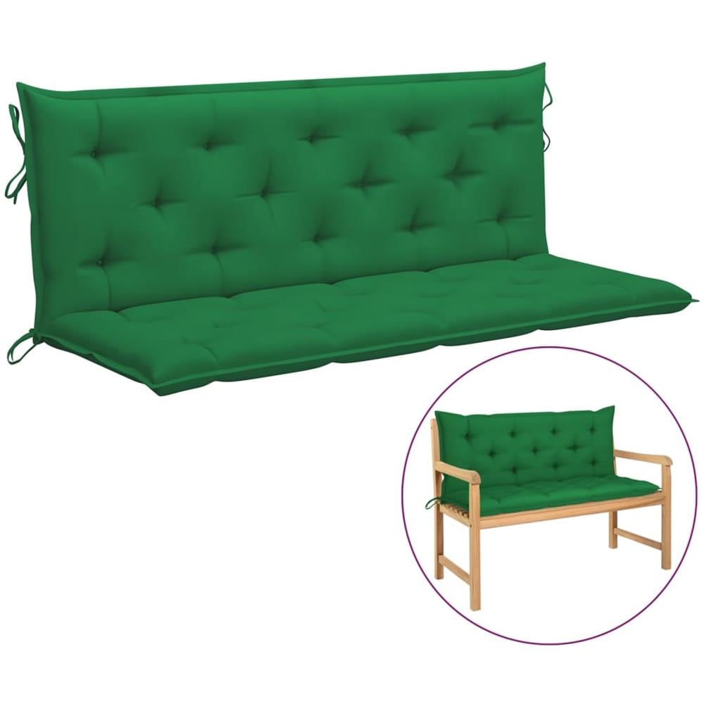 Cuscino per Panca Verde 150x (50+50) x7cm in Tessuto Oxford - Foto 1