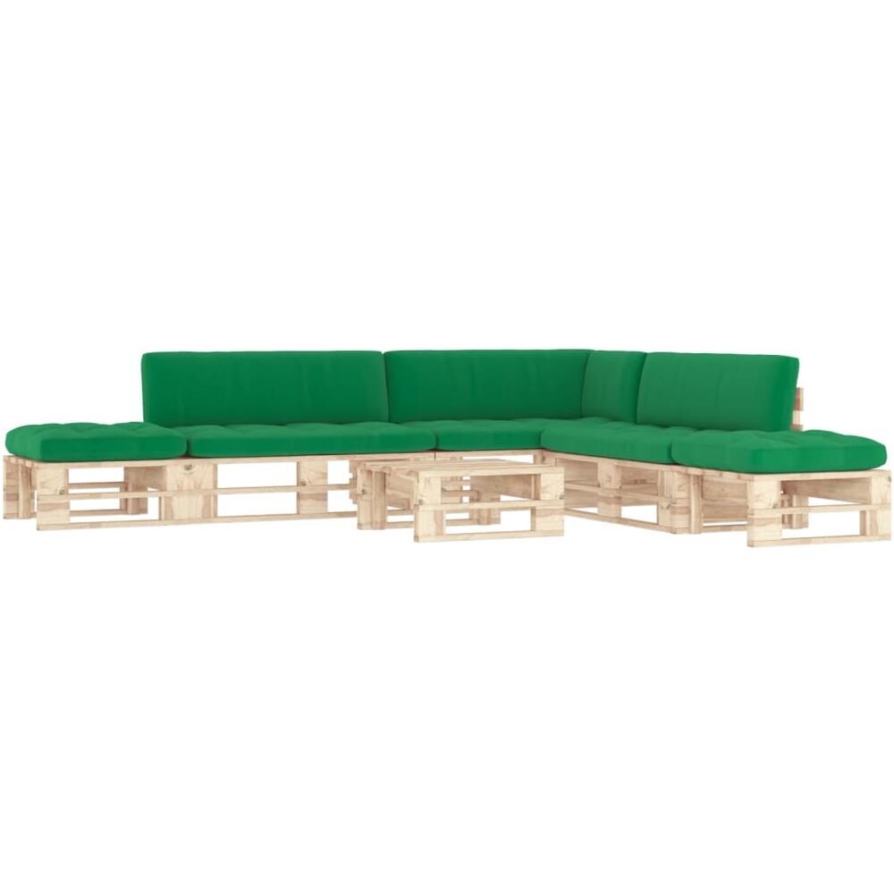 Set Divani in Pallet con Cuscini 6 pz in Pino Impregnato - Foto 1