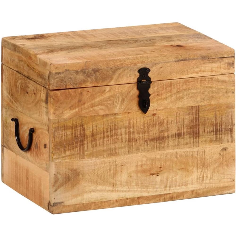 Contenitore Portaoggetti 39x28x31cm In Legno Massello Di Mango - Foto 1