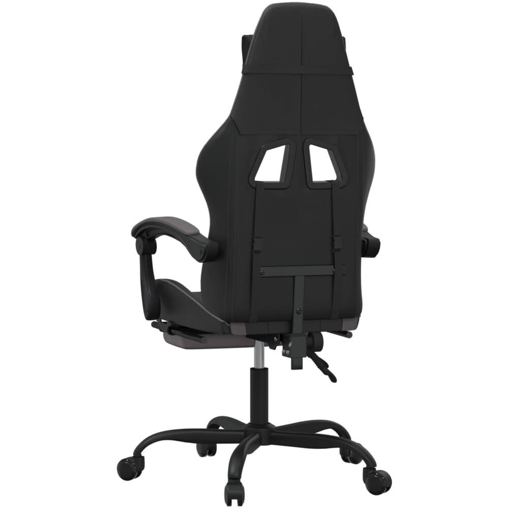 Sedia Da Gaming Con Poggiapiedi Nero E Grigio In Similpelle - Foto 2