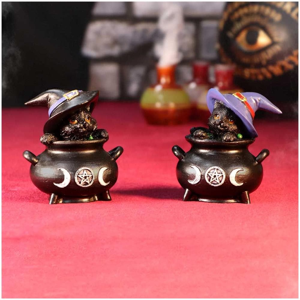 Nemesis Now - Hubble E Bubble - Streghe E Calderone Gatto Nero Figurine 8cm - Foto 5