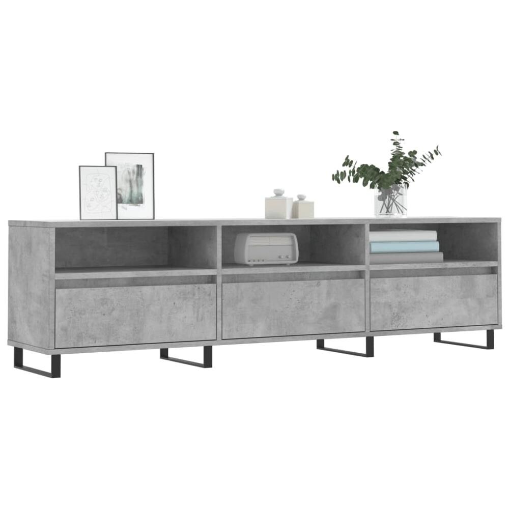 Mobile Tv Grigio Cemento 150x30x44,5 Cm Legno Multistrato - Foto 3
