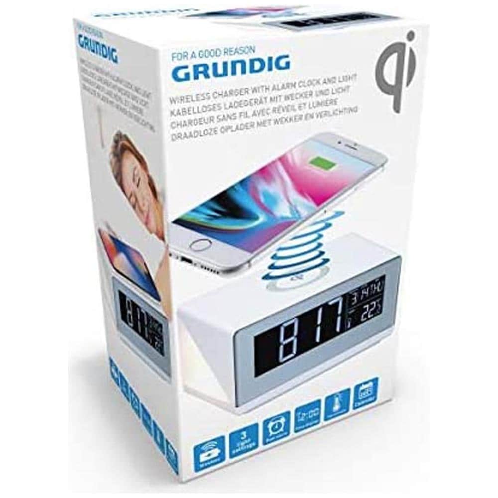 Sveglia Orologio Digitale Con Caricatore Caricabatteria Wireless Smartphone - Foto 2