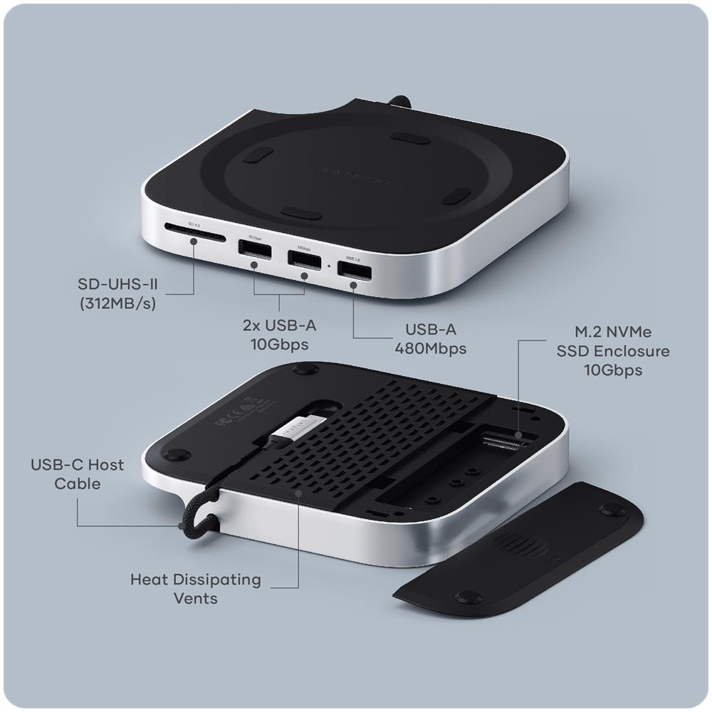 ST-GNMMES replicatore di porte e docking station per laptop Cablato USB 3.2 Gen 2 (3.1 Gen 2) Type-C Argento - Foto 11