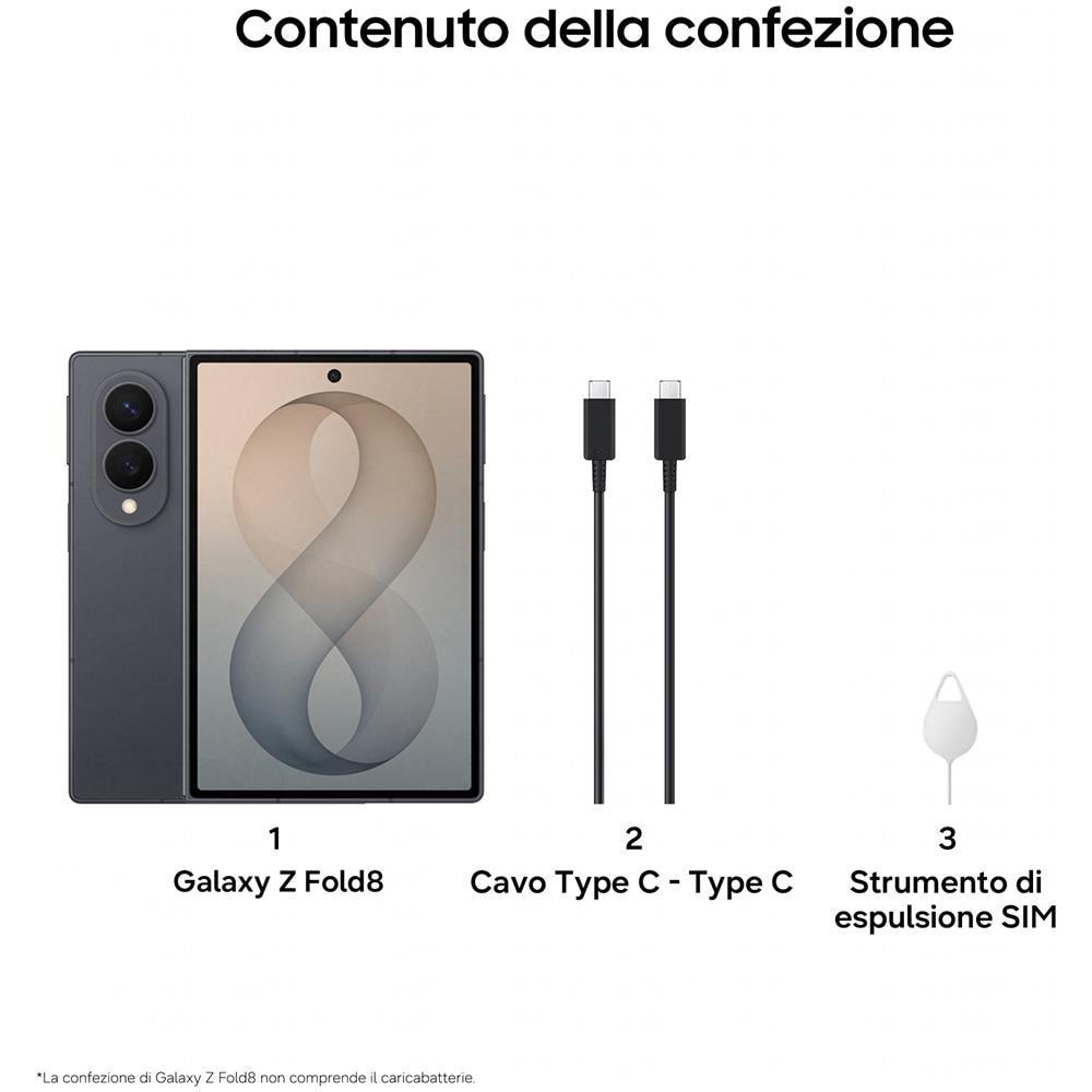 Galaxy Z Fold8 5G 512GB 12GB Ram Main Display 7.6" Amoled 2X 120Hz Sec Display 5.5" 120Hz Main Camera 50+50MP Selfie 10MP DualSim (1 nano+eSim) Android 17 Snapdragon 8 Elite Gen5 4000mAh Graphite - Foto 10