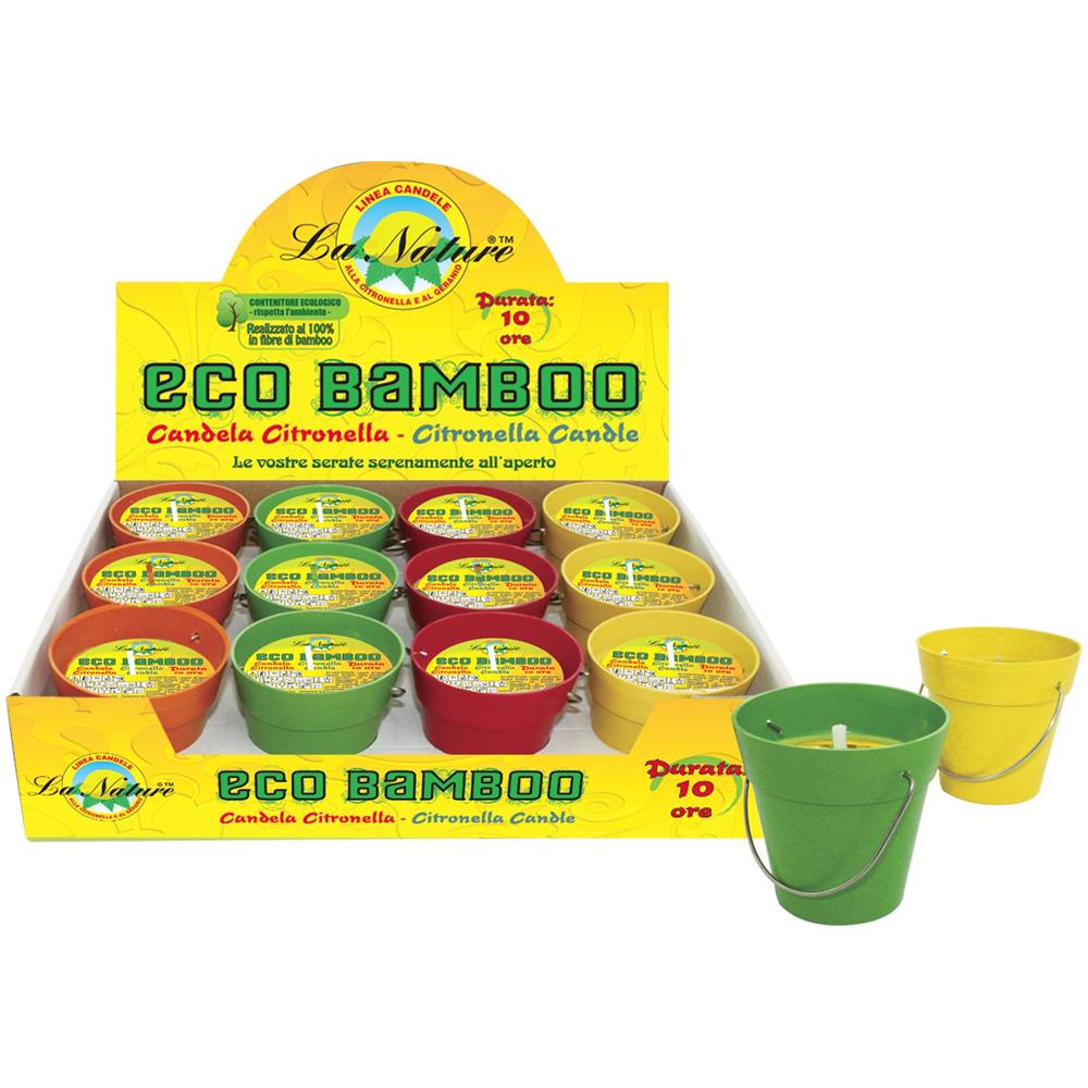 Candela Citronella Eco Bamboo Diam 8,5 H 7,5 Cm - Foto 1