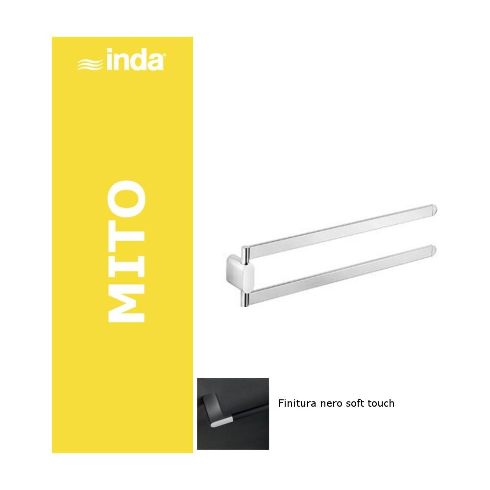 Porta Salviette Doppio A Snodo Mito 40x2x9 Art. A20150 - 40 Cm Cromo A Magazzino - Foto 1