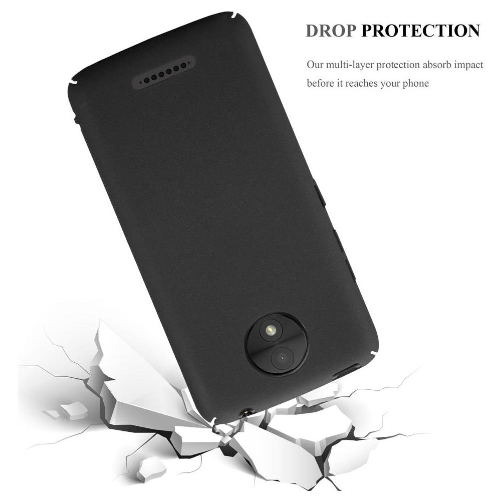 Custodia Compatibile Con Motorola Moto C Plus In Frosty Nero - Hard Case Coperchio Protettivo In Frosted Look Contro I Graffi E Gli Urti - Foto 6