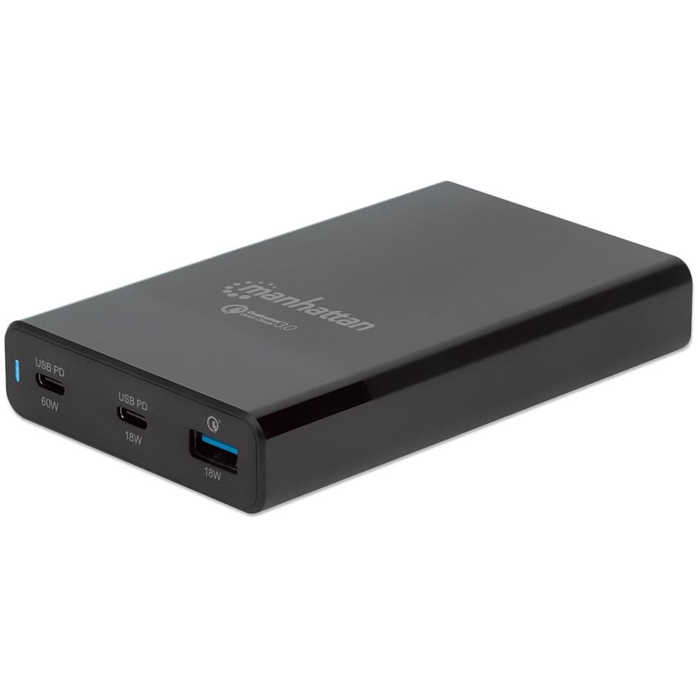 Alimentatore Quick Charge 3.0 3a 2xusb-c 1xusb-a 65w Nero - Foto 1