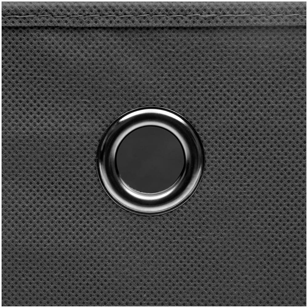 Scatole Portaoggetti con Coperchi 10pz Grigi 32x32x32cm Tessuto - Foto 2