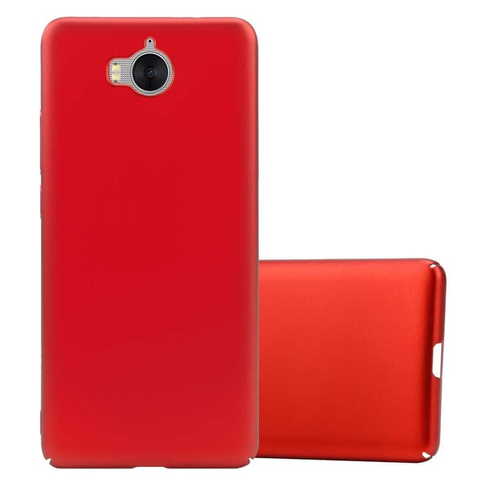 Custodia Compatibile Con Huawei Y6 2017 In Rosso Metallo - Hard Case Coperchio Protettivo In Look Metallico Contro I Graffi E Gli Urti - Foto 1