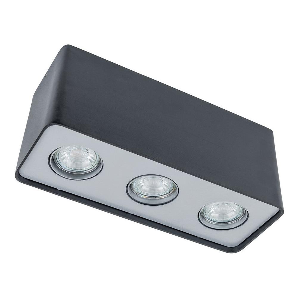 Led Nero A 3 Luci Con Montaggio Superficiale Moderno, Gu10 - Foto 1