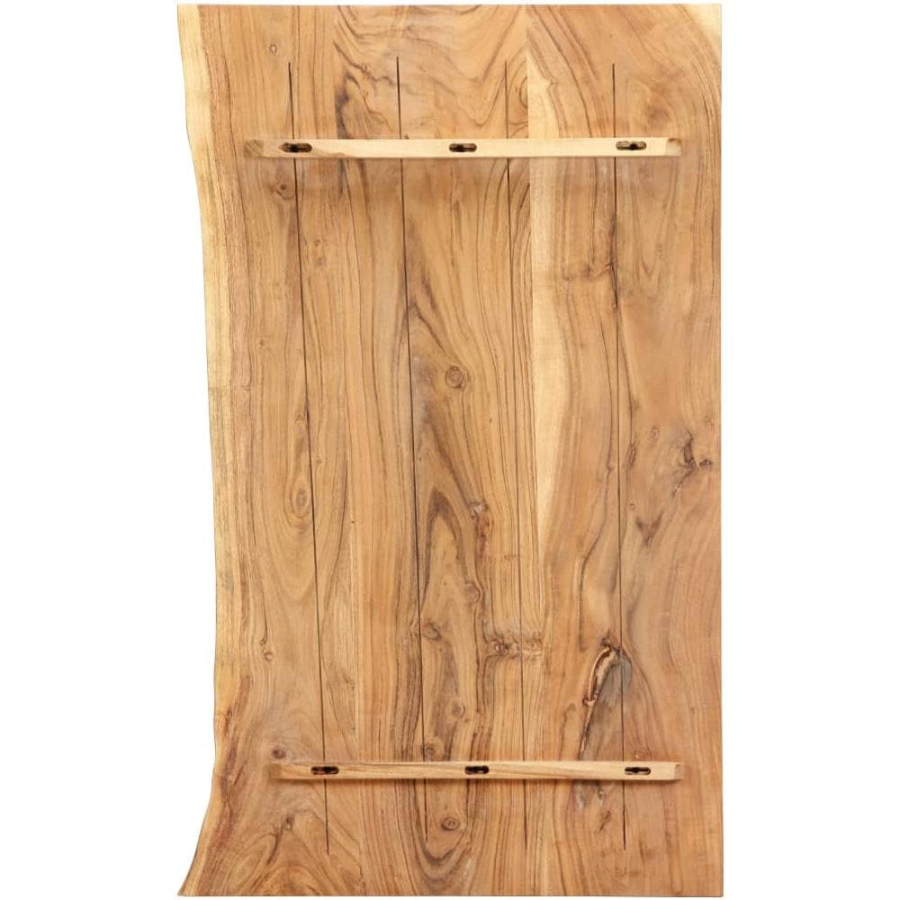 Piano per Lavabo Bagno in Massello di Acacia 100x55x3,8 cm - Foto 3