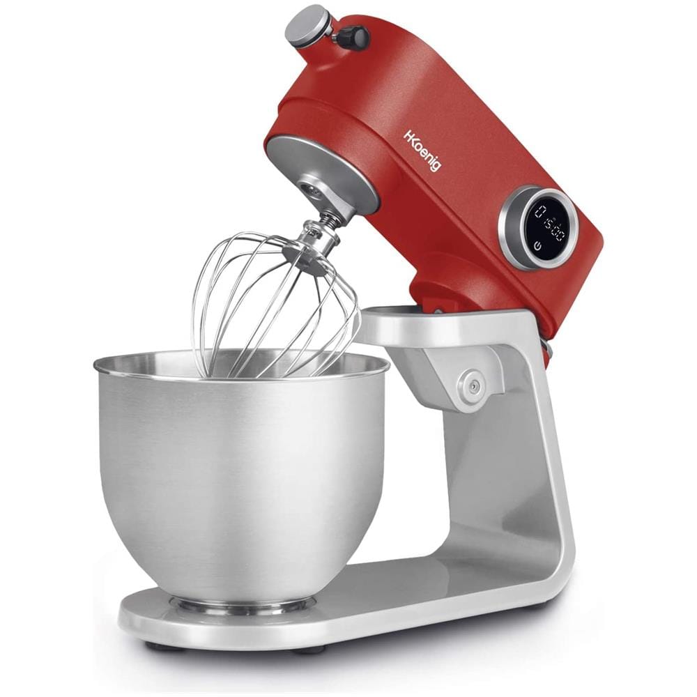 KM124 Impastatrice Professionale a 8 velocità con Contenitore da 5 litri Potenza 800 W Colore Argento / Rosso - Foto 1