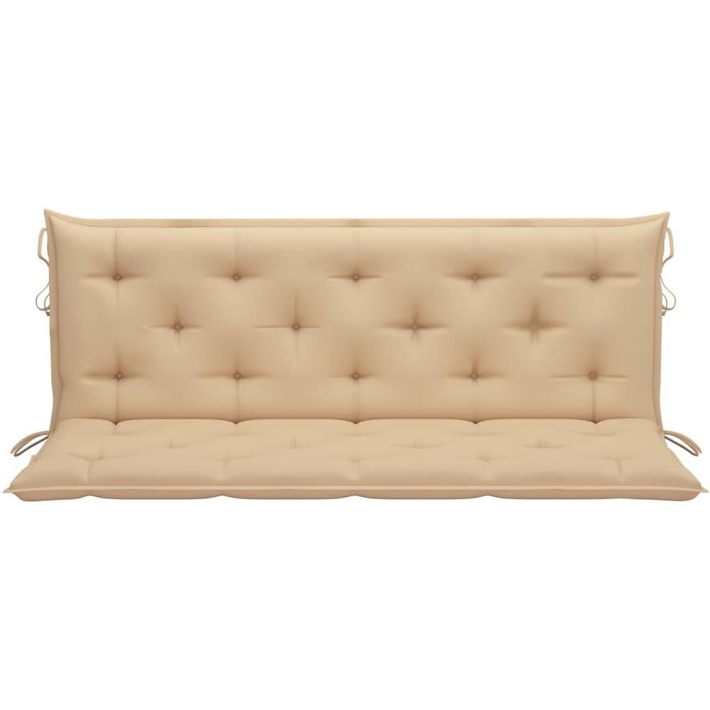 Cuscini Panca da Giardino 2pz Beige 150x50x7 cm Tessuto Oxford - Foto 2