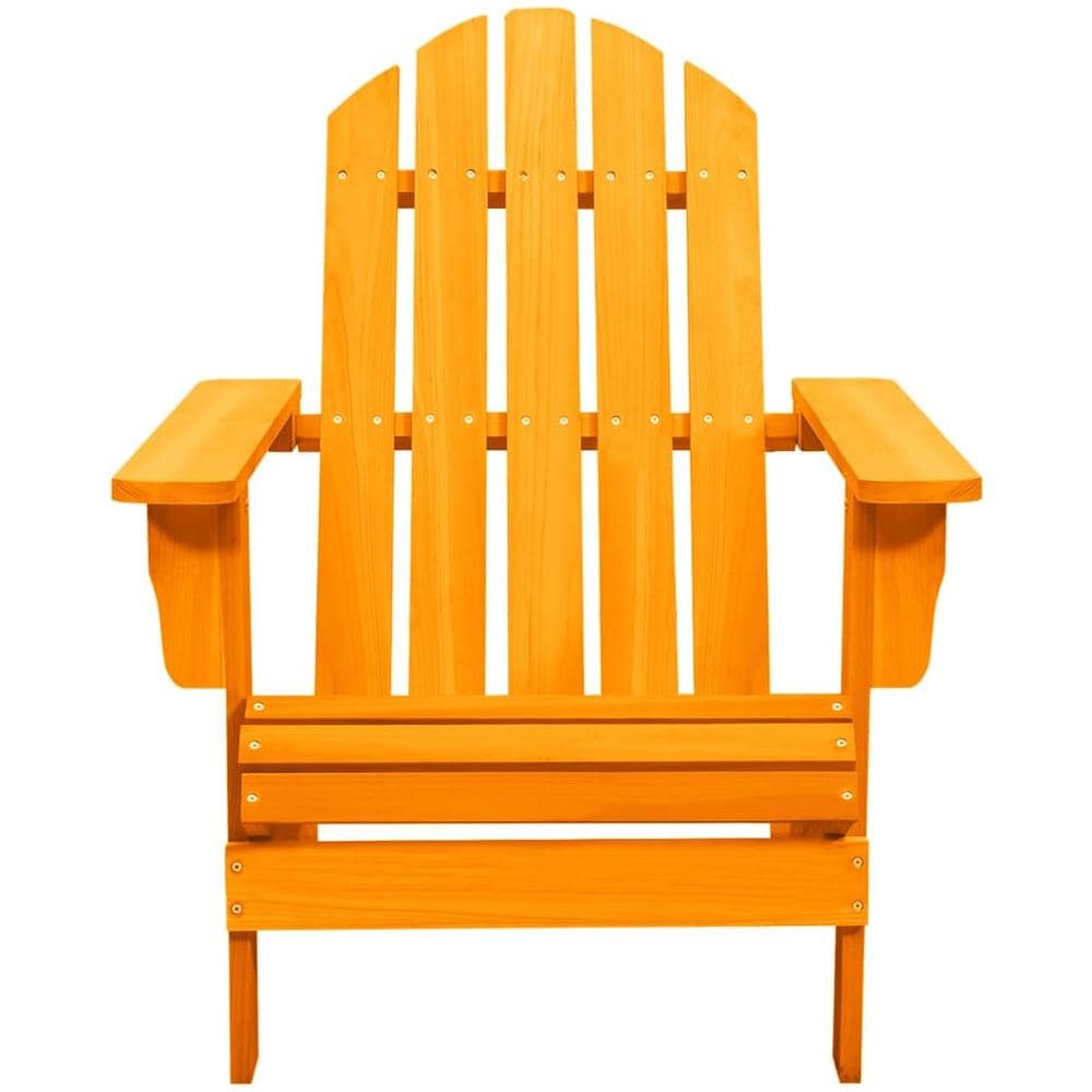 Sedia Giardino Adirondack in Legno Massello di Abete Arancione - Foto 3